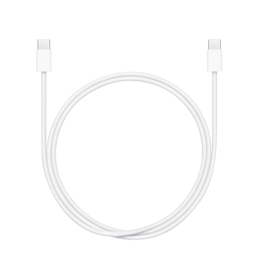 Câble USB-C vers USB-C pour iPhone et iPad, vue de face